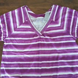 NWT Lane Bryant purple striped top